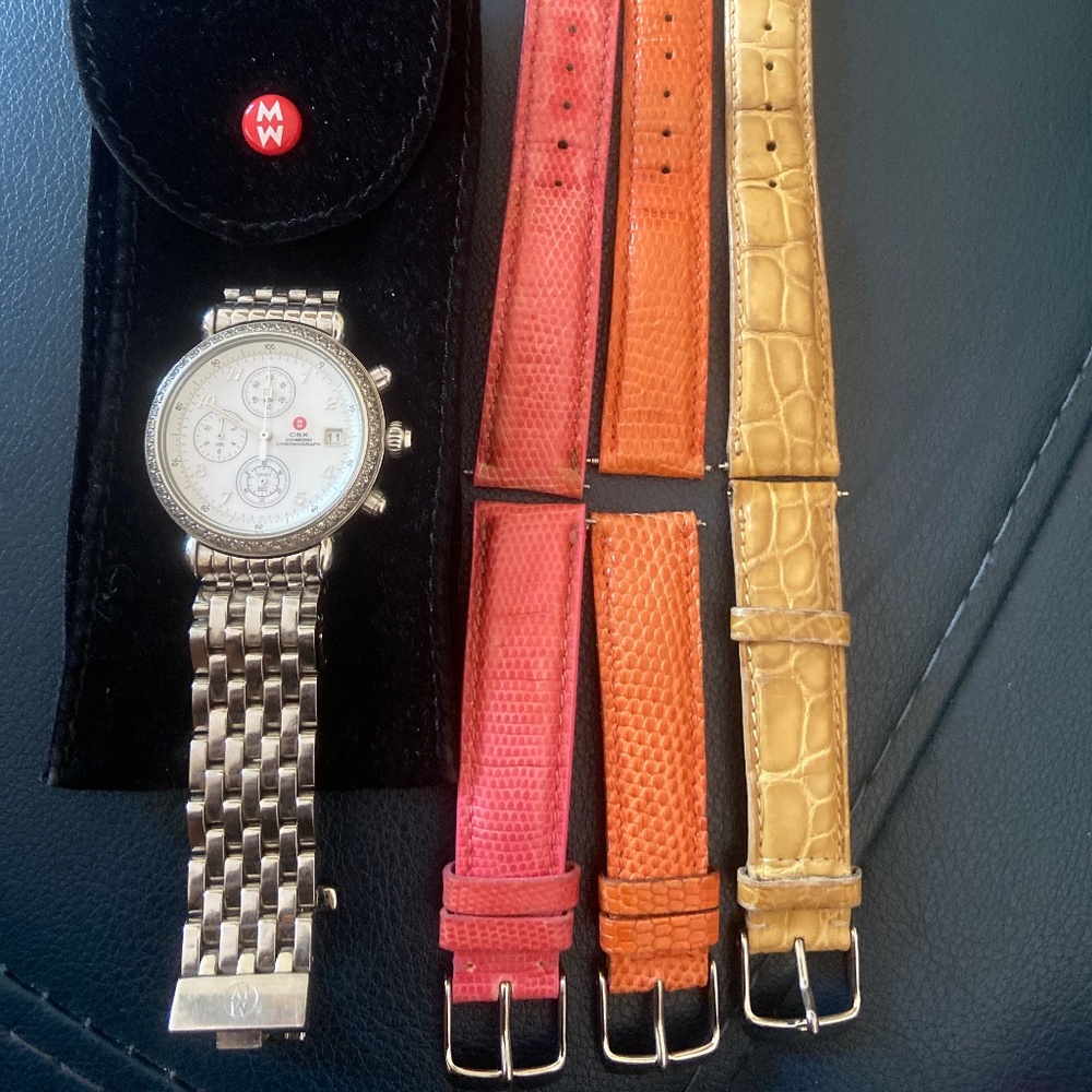 Michele CSX-36 Steel & Diamond Women's